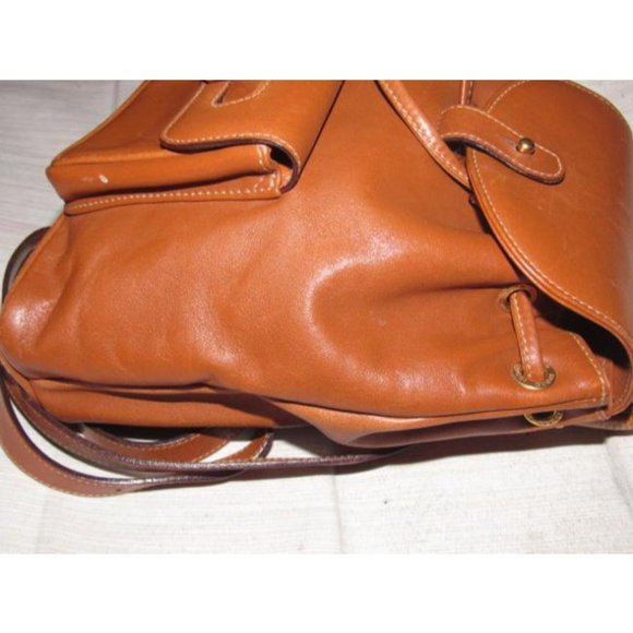 Gucci Drawstring Top Bamboo Line Bamboo Handle And Straps Brown Leather Backpack - Picture 6 of 12